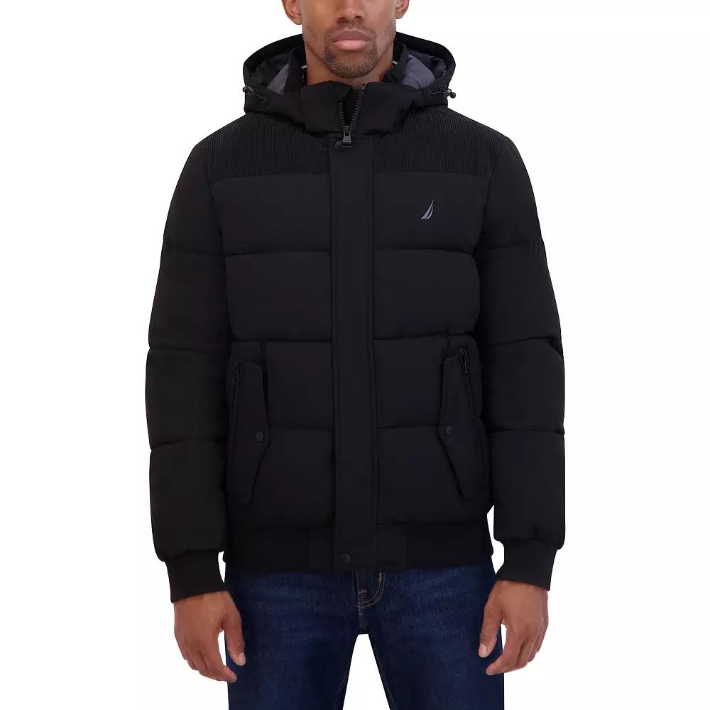 Men's Nautica Mixed Media Bomber Jacket,  Product Image