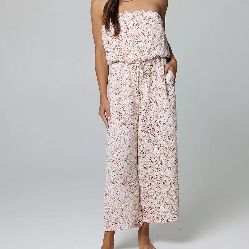 Women's J. Valdi Swim Cover-Up Bandeau Jumpsuit,  Product Image