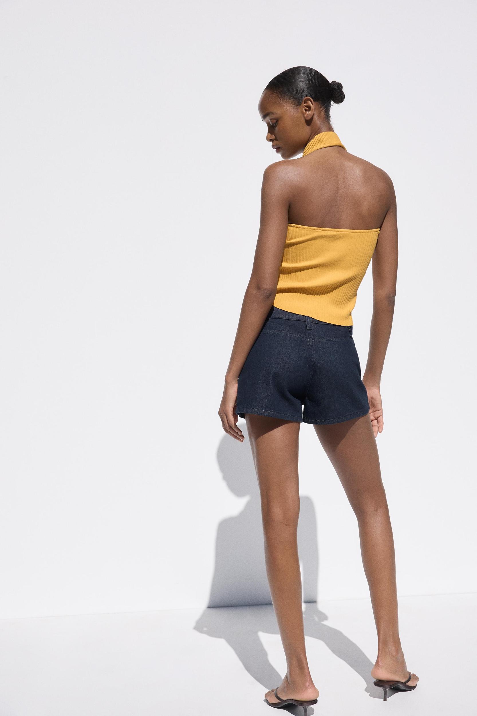 RIBBED HALTER TOP Product Image