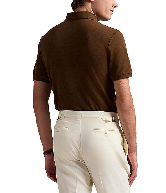 Polo Ralph Lauren Classic Fit Leather-Pony Mesh Short Sleeve Polo Shirt Product Image