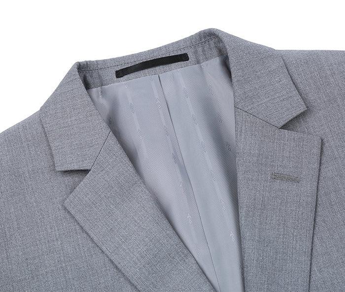 Vanderbilt Collection  - Classic 2 Piece Suit 2 Buttons Regular Fit In Light Gray Product Image