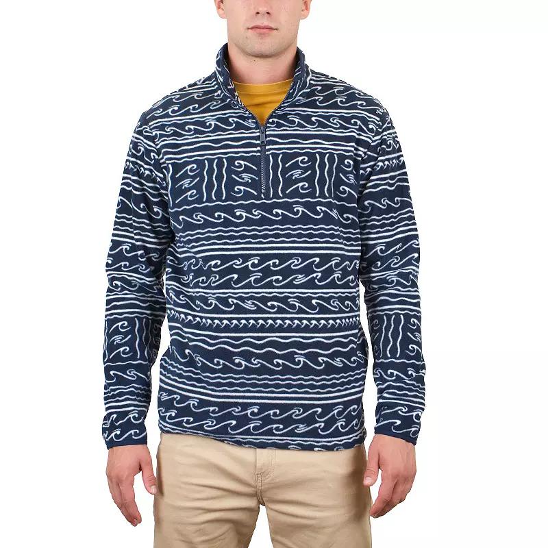 Men's Mountain and Isles 1/4 Zip Printed Polar Fleece Pullover,  Product Image