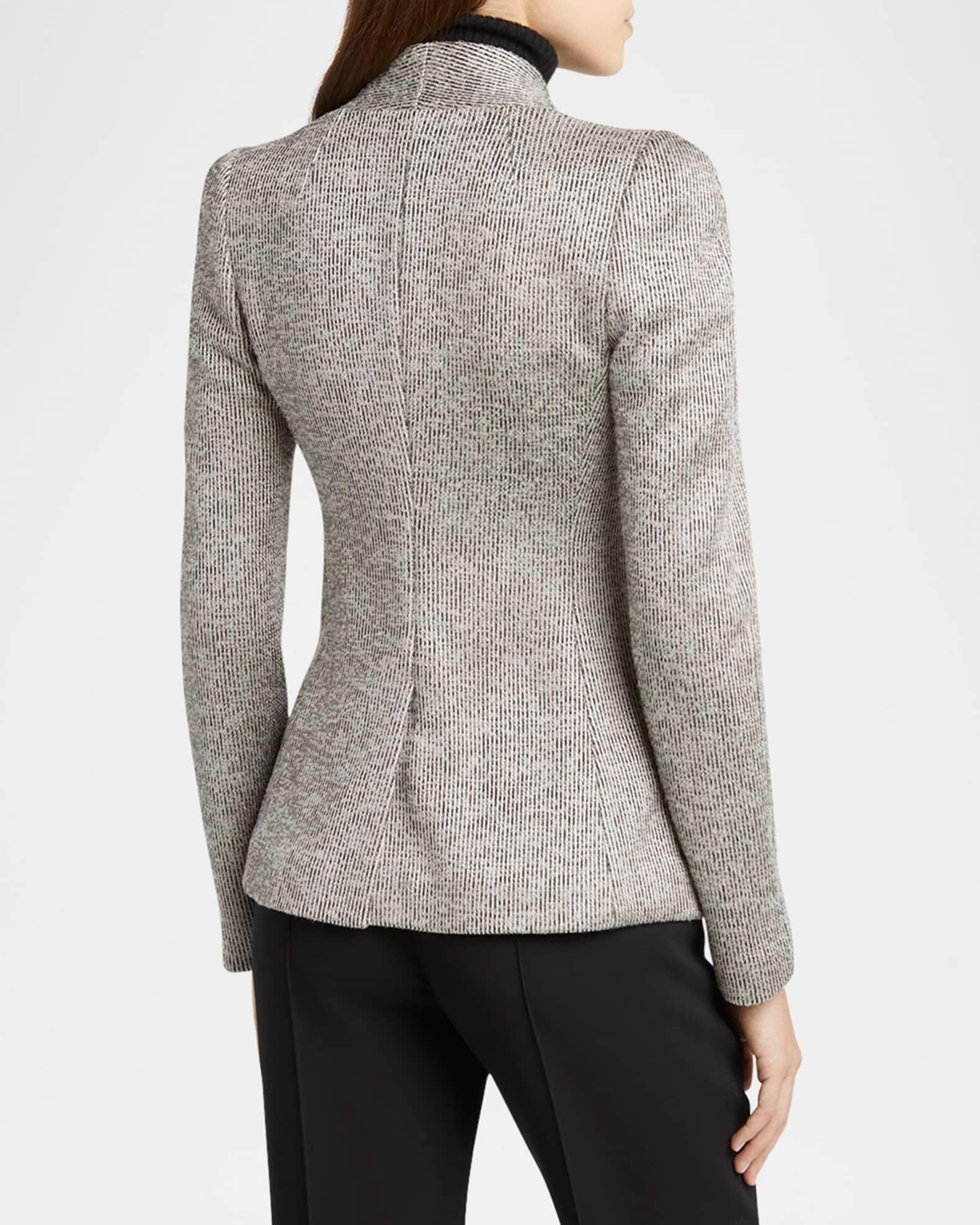 Textured Jersey Jacquard Single-Breasted Blazer Product Image