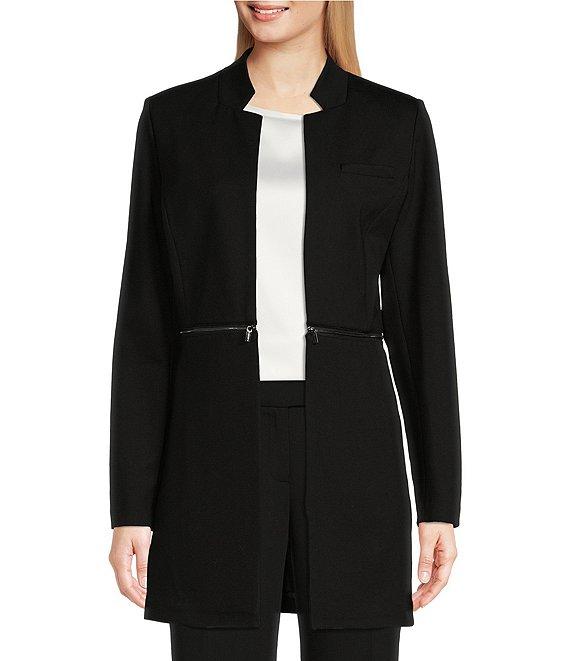 Calvin Klein Long Sleeve Open Front Trench Jacket Product Image