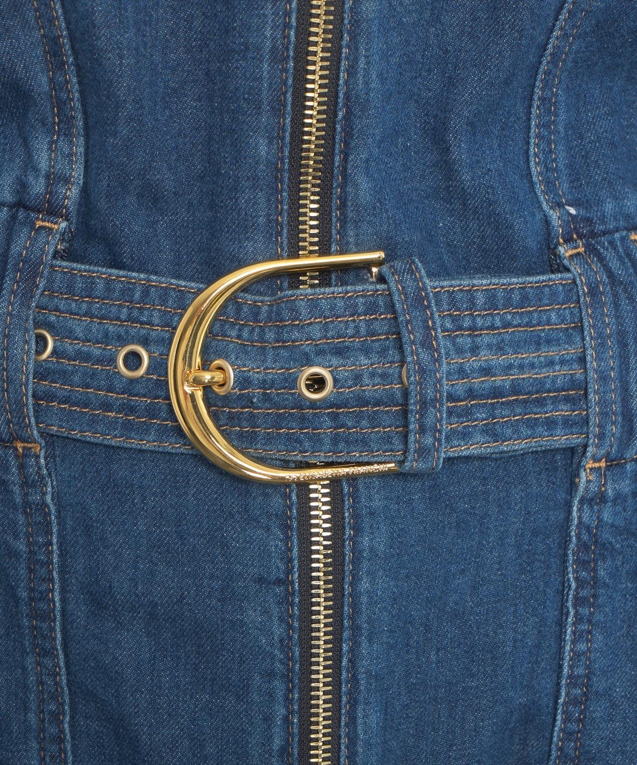 Short jumpsuit in denim Product Image