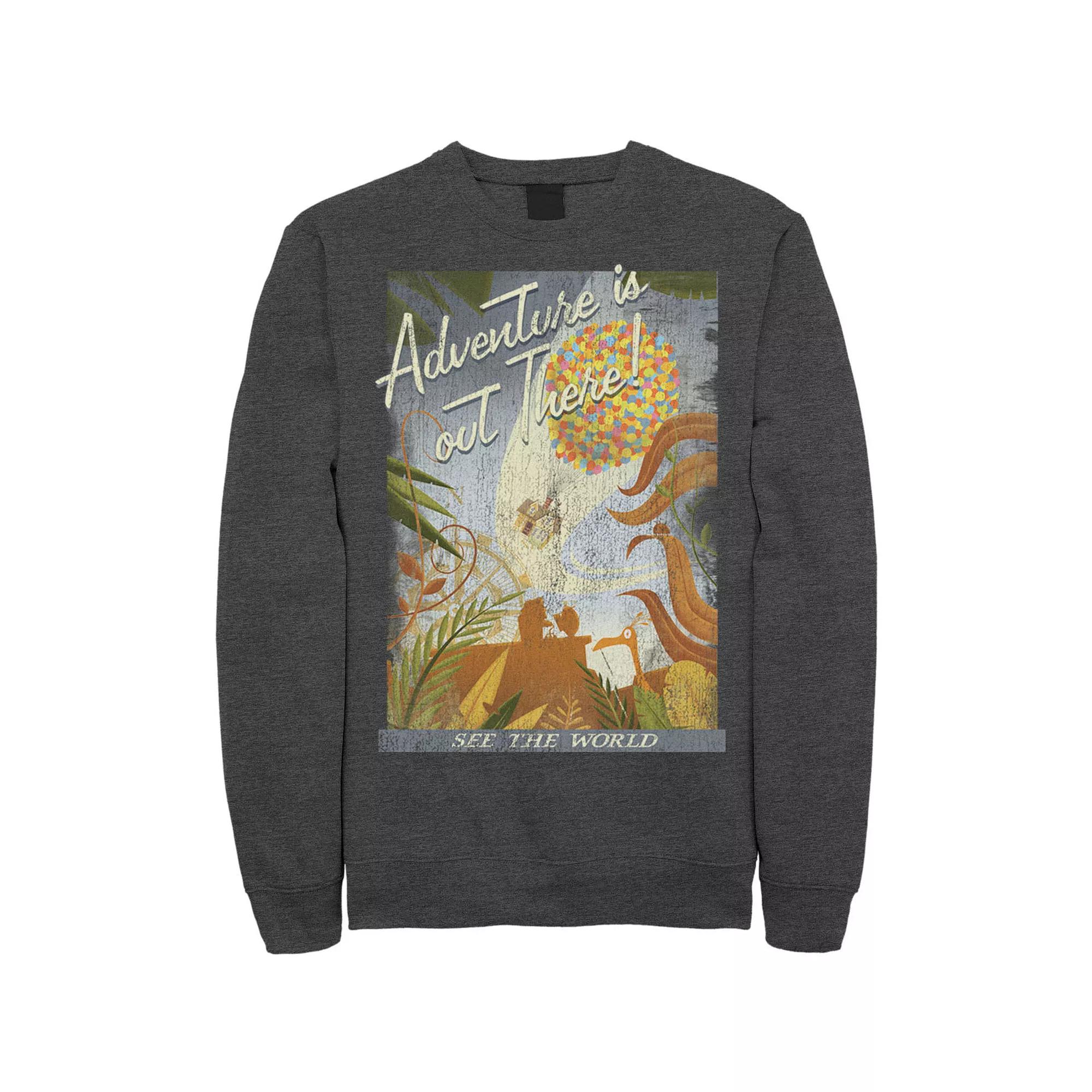 Disney / Pixar's Up Men's Poster Distressed Vintage Sweatshirt,  Product Image