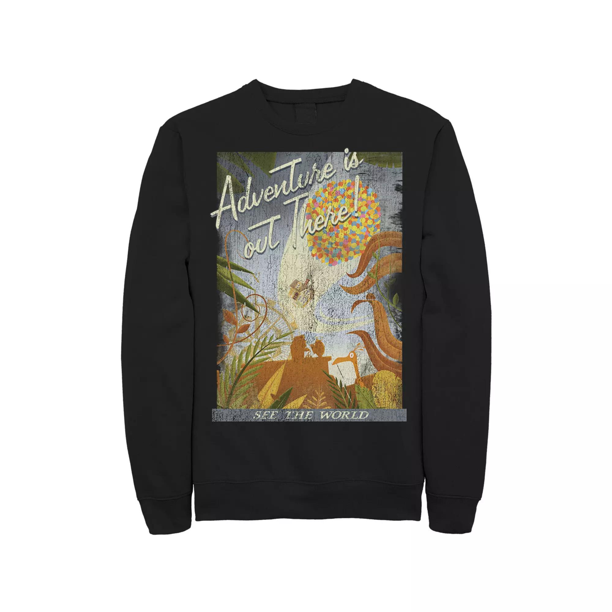 Disney / Pixar's Up Men's Poster Distressed Vintage Sweatshirt,  Product Image