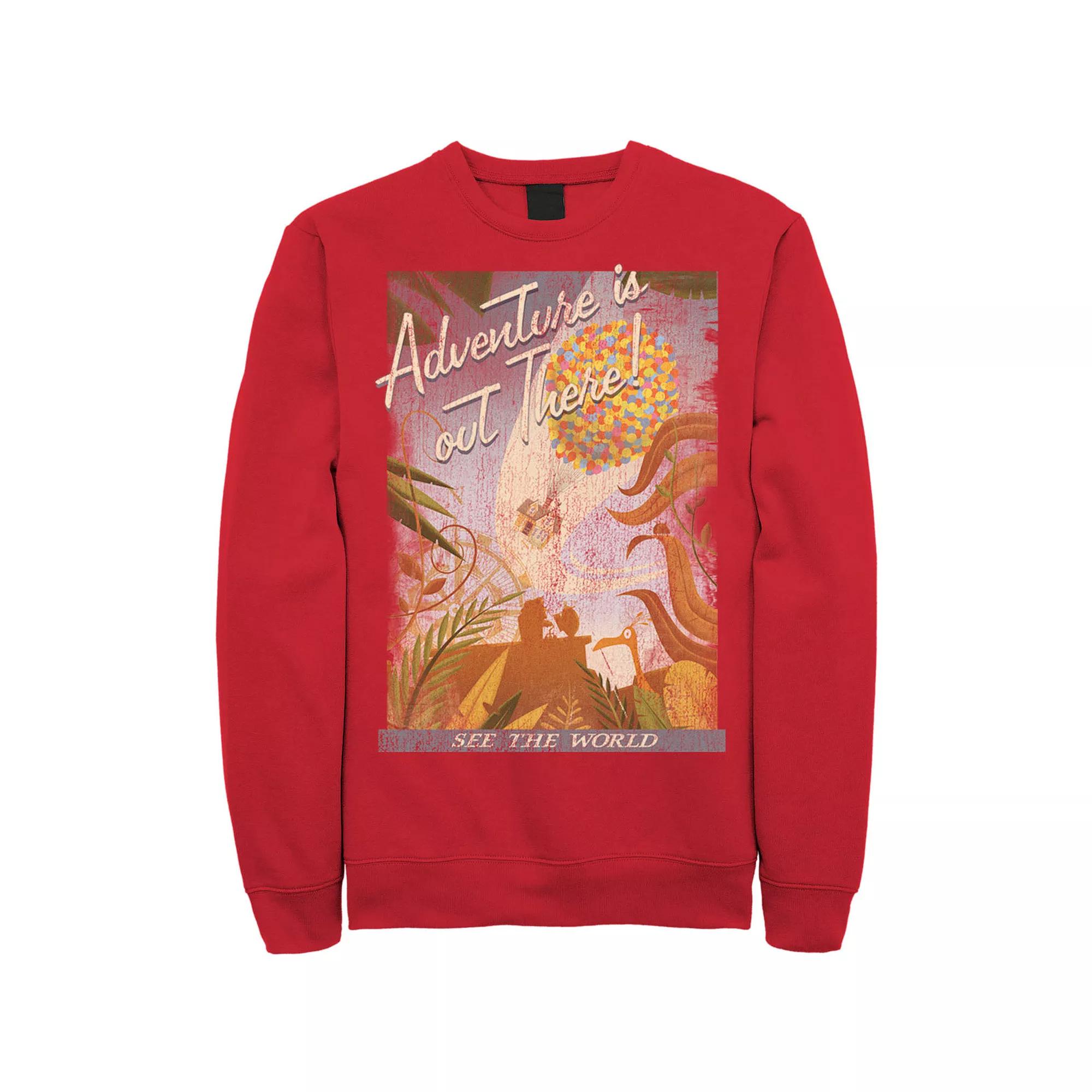 Disney / Pixar's Up Men's Poster Distressed Vintage Sweatshirt,  Product Image