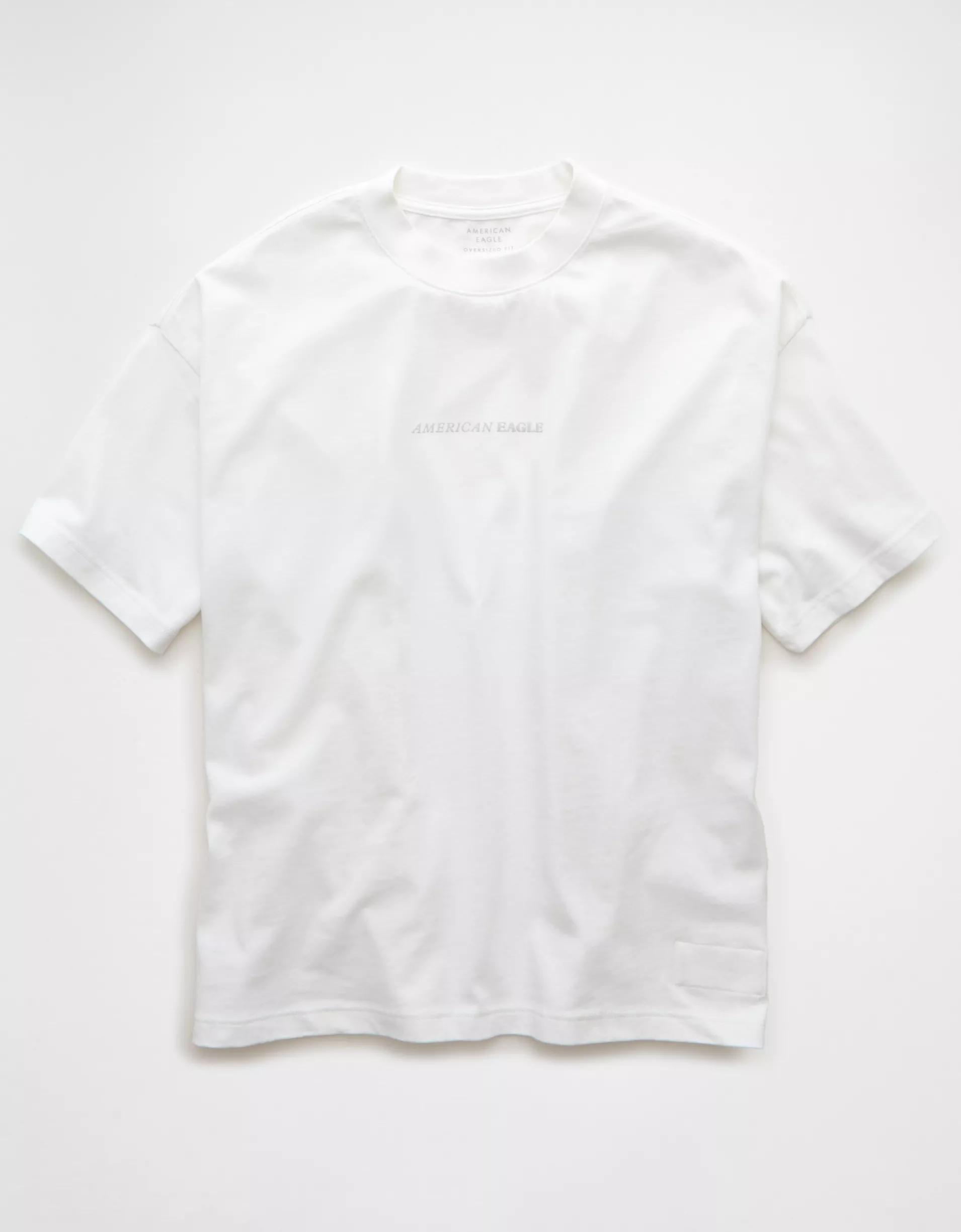 AE Laidback Luxe Heavyweight Oversized Logo Graphic T-Shirt Product Image