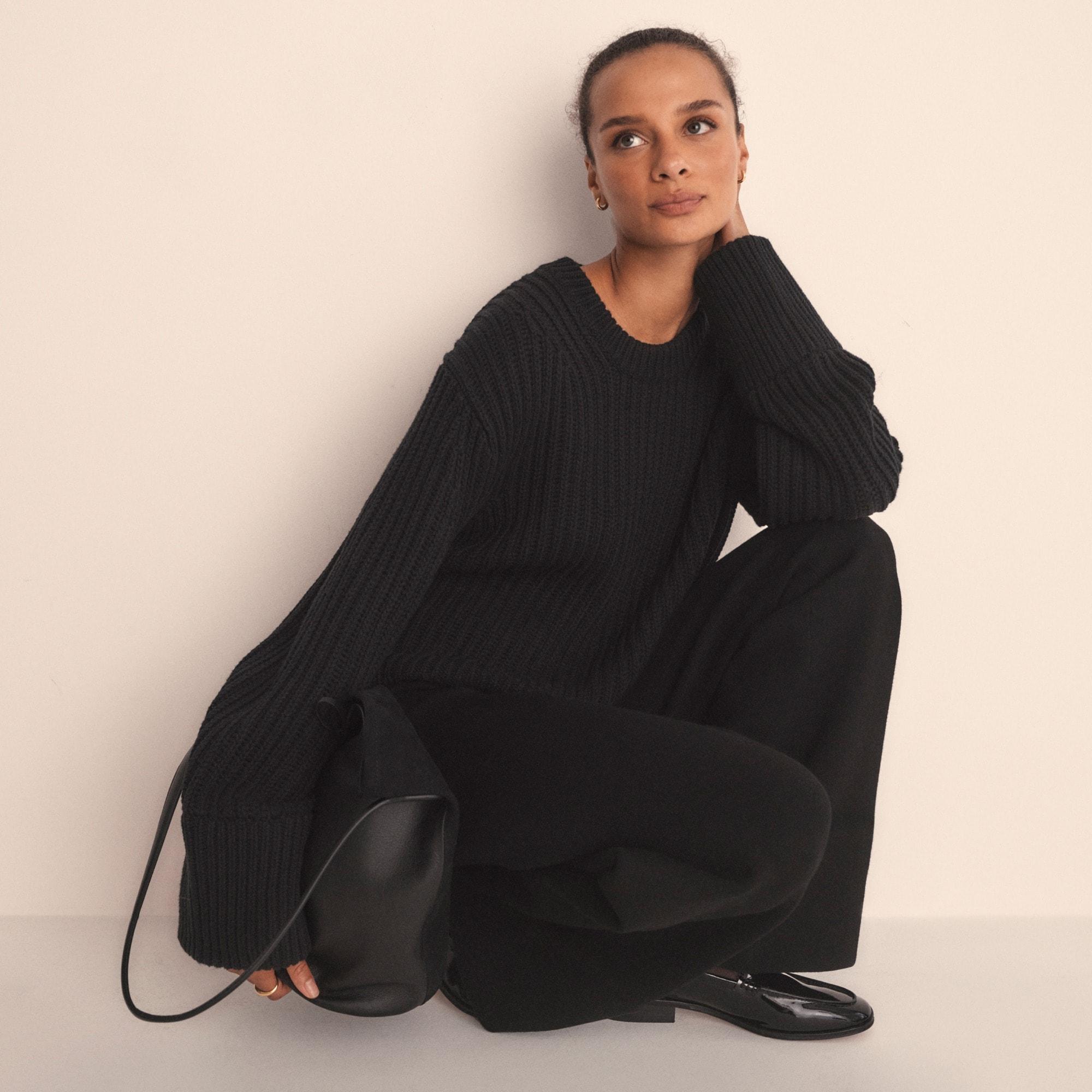 Heritage cotton fisherman crewneck sweater Product Image