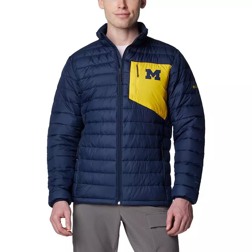 Men's Columbia Navy Michigan Wolverines Double Blitz Omni-Heat Infinity Insulated Full-Zip Jacket,  Product Image