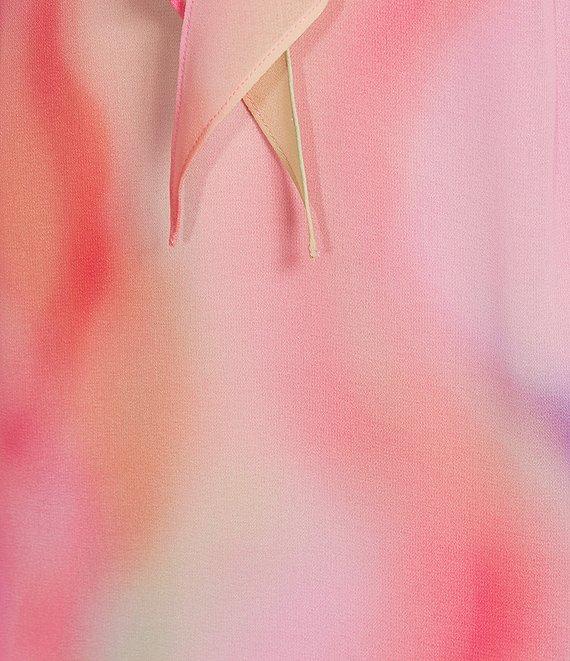 Gianni Bini Tammy Printed Chiffon Ruffle V-Neck Dress Product Image