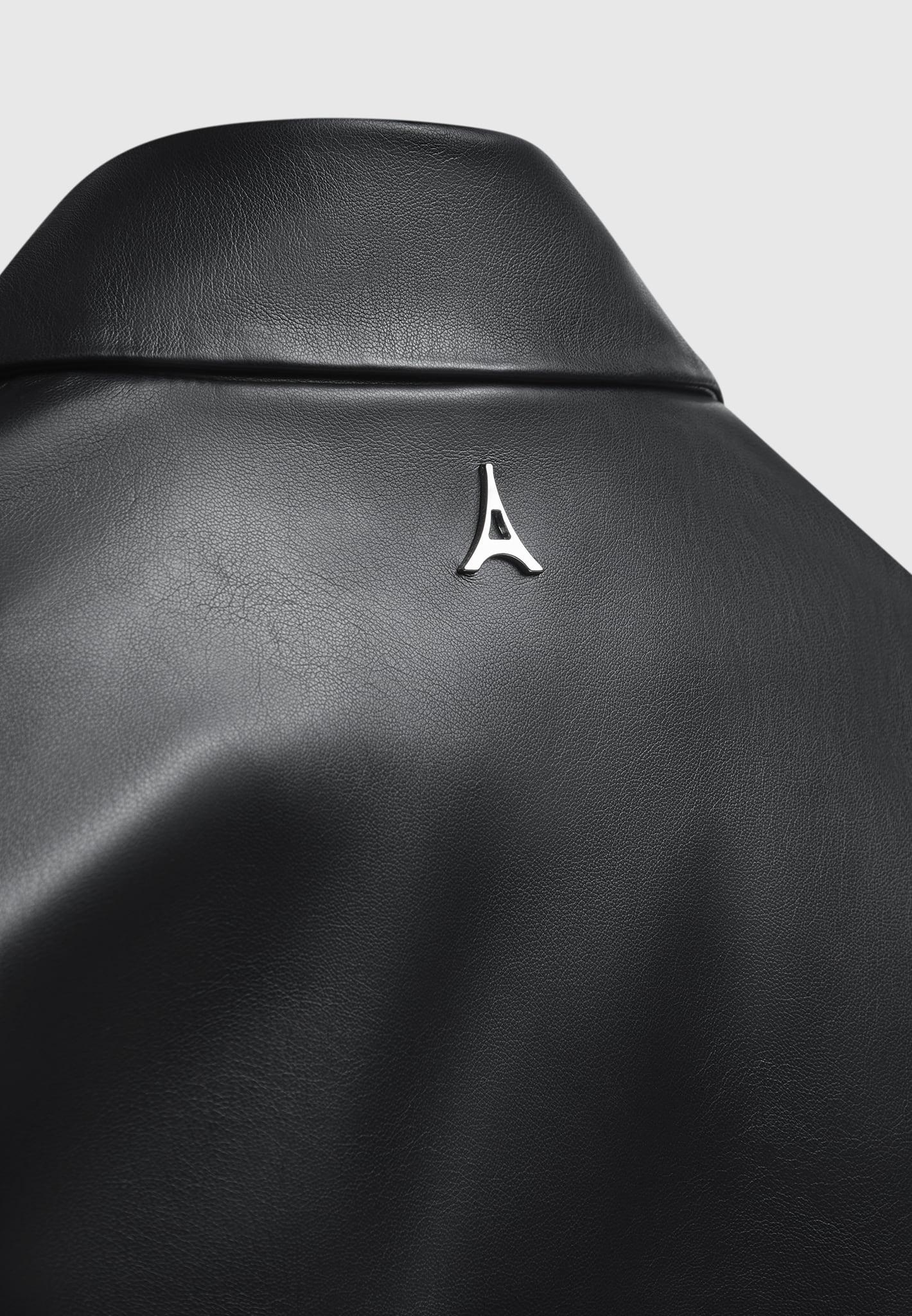 Leather Double Breasted Blazer - Black Female Product Image