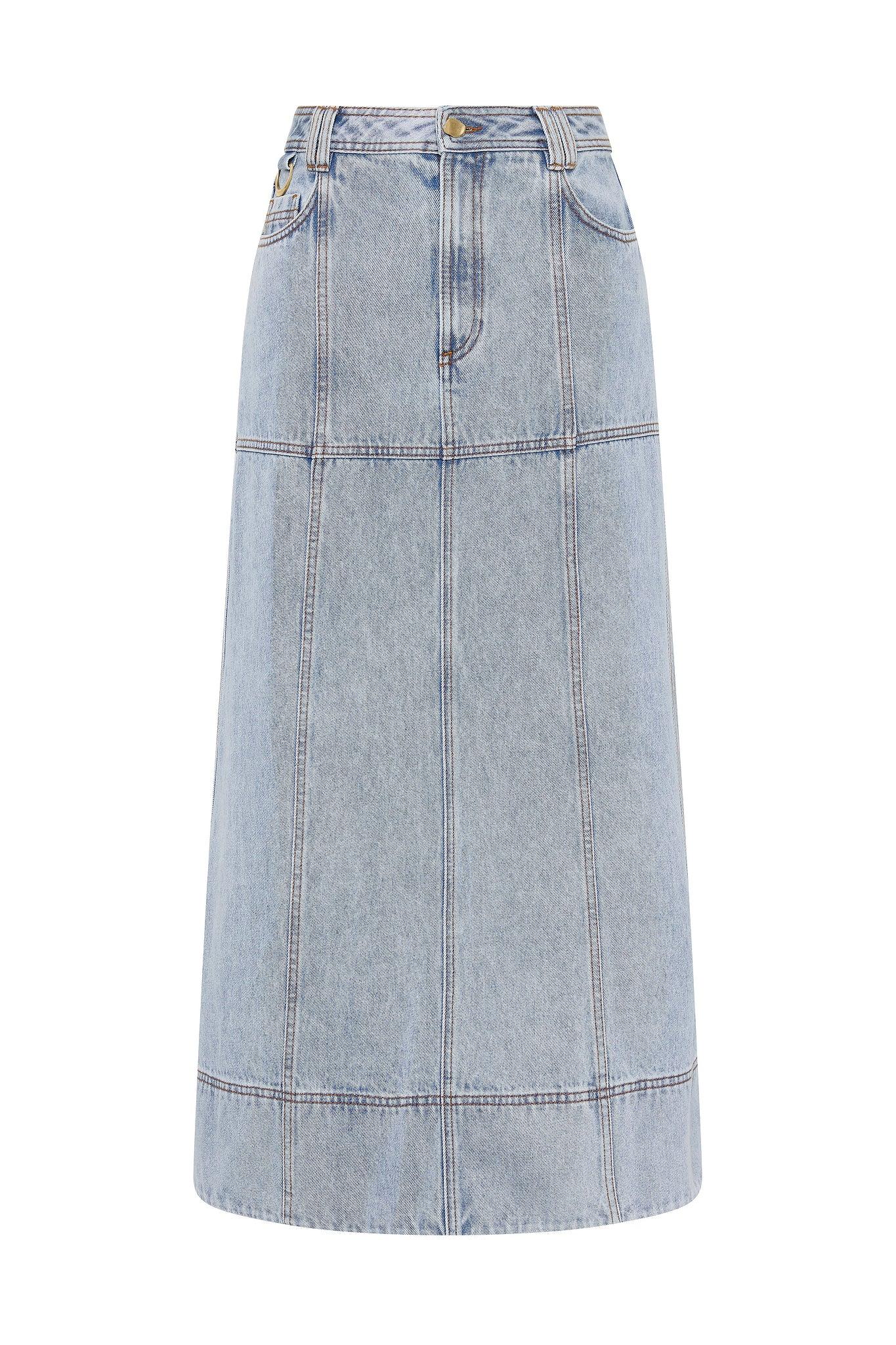 Aura Denim Mini Dress Product Image