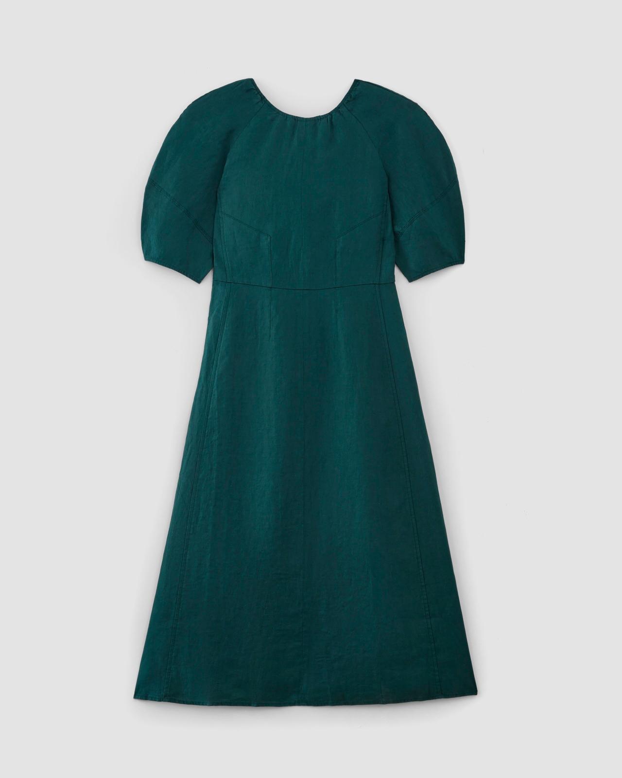 Womens Linen Short-Sleeve Scoop Midi Dress by Everlane Product Image