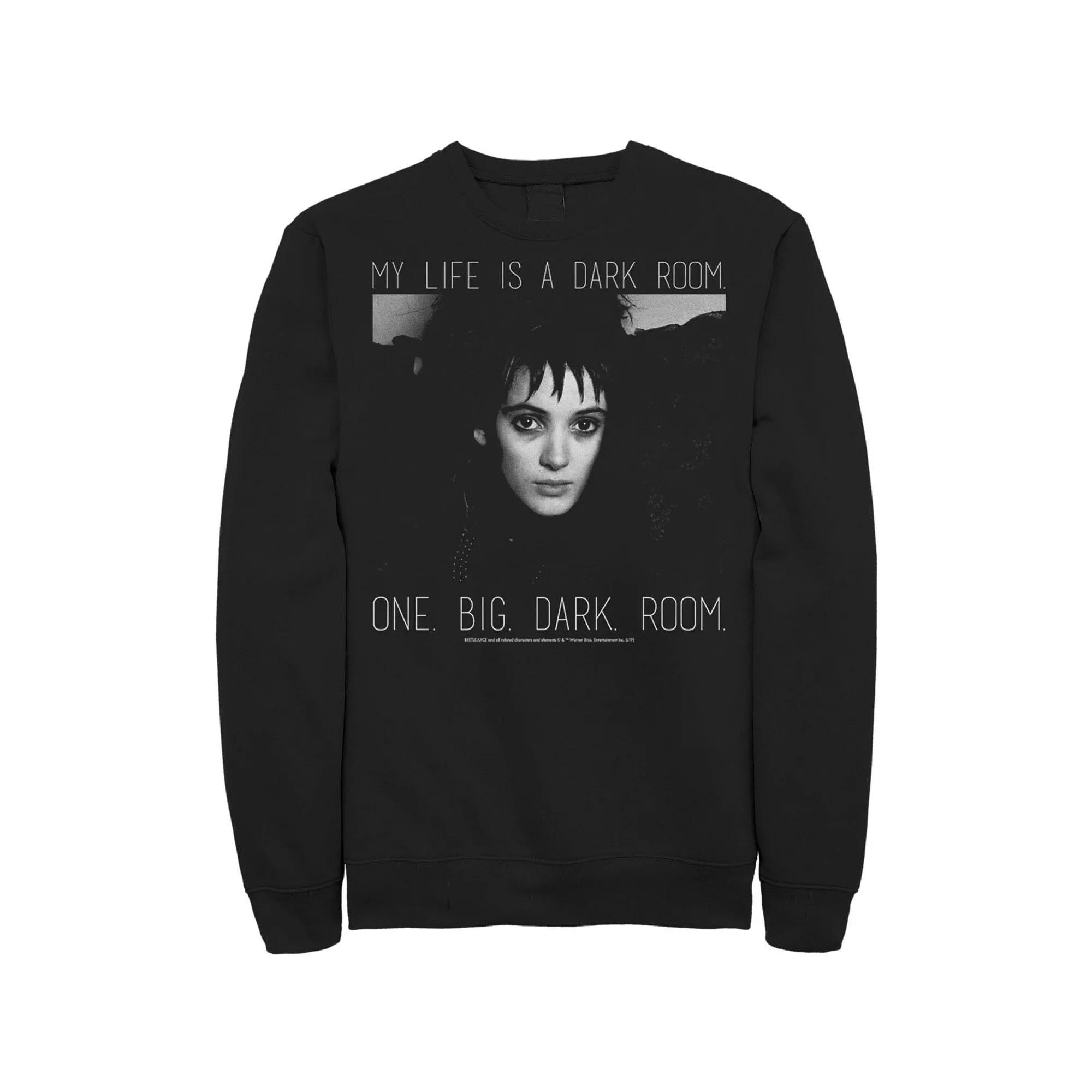 Men's Beetlejuice Lydias Dark Room Black And White Sweatshirt,  Product Image