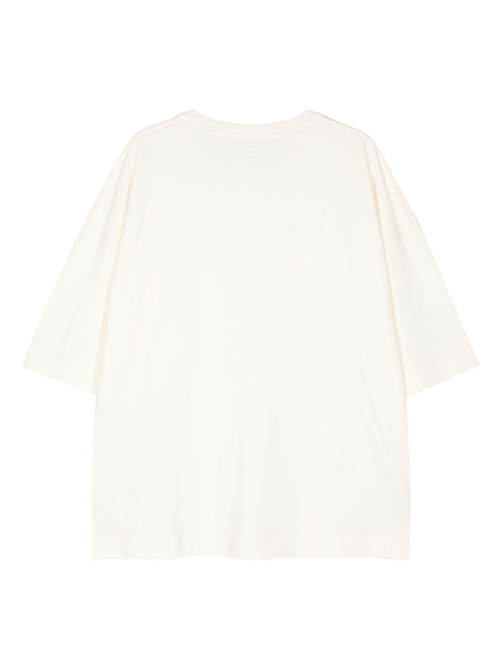 LEMAIRE Crew-neck Jersey T-shirt In White Product Image