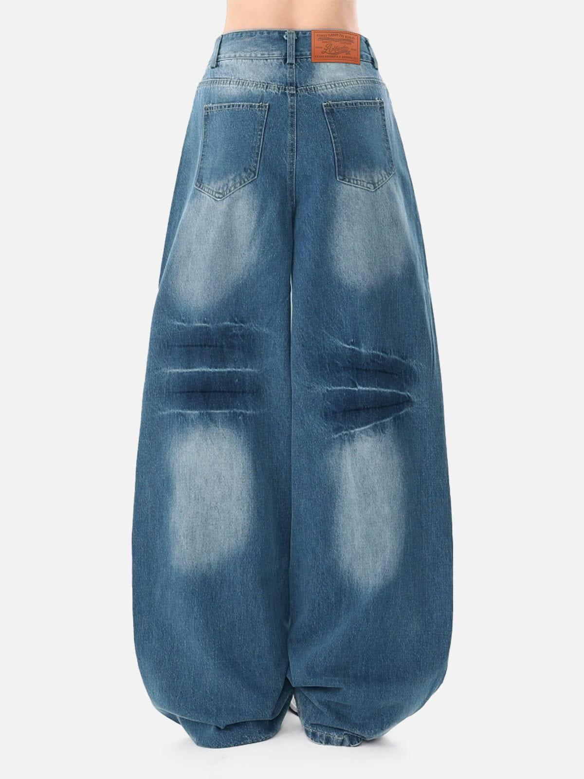 Aelfric Eden Irregular Button Super Baggy Barrel Jeans Product Image