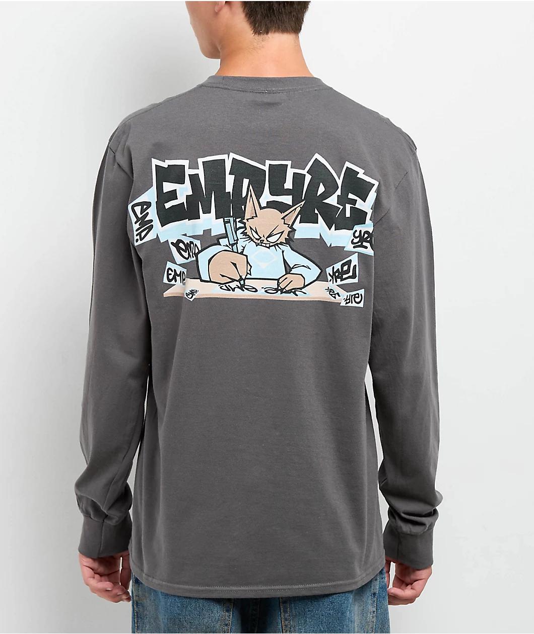 Empyre Slap 4 Charcoal Long Sleeve T-Shirt Product Image