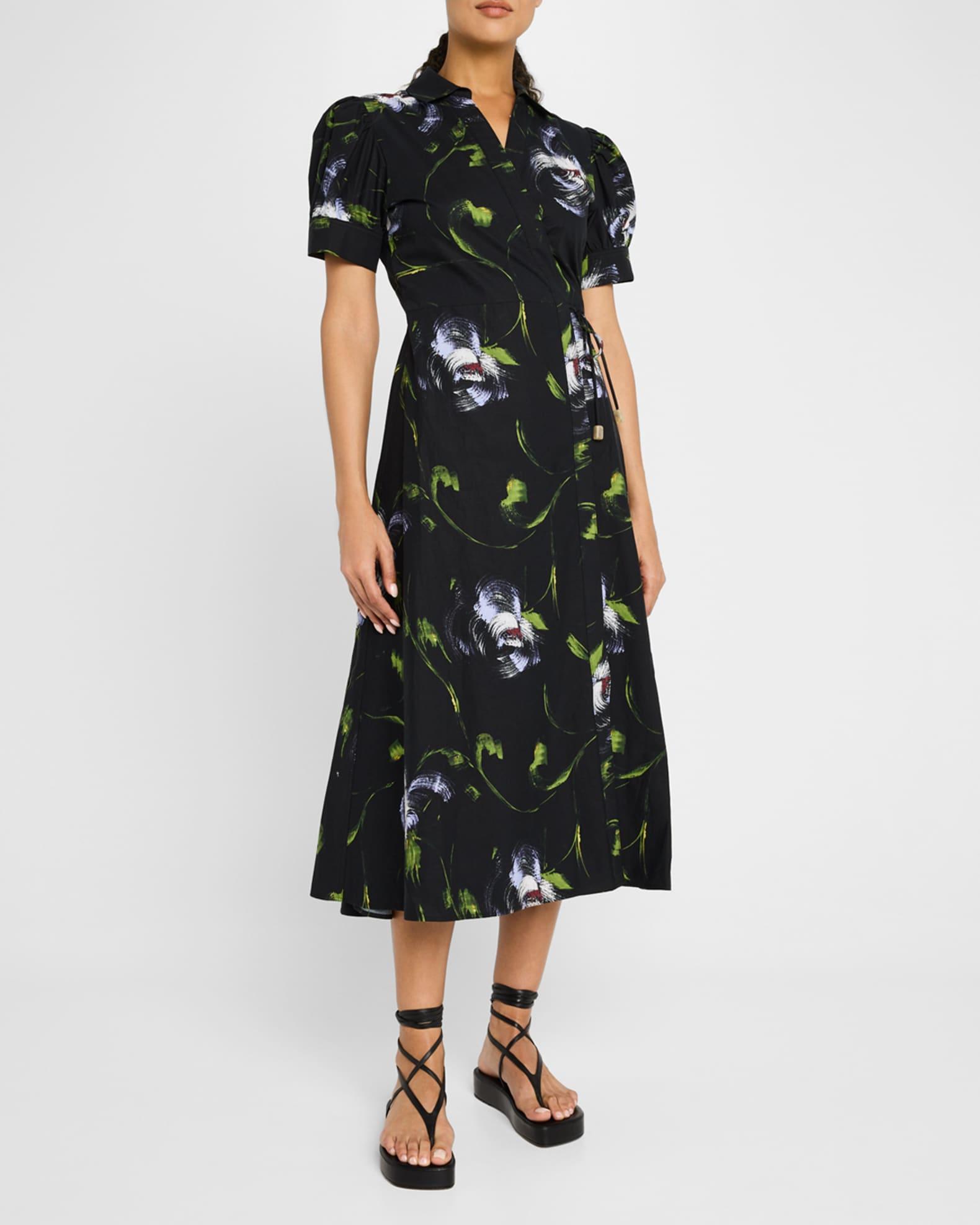 Shivon Printed Short-Sleeve Wrap Dress Product Image