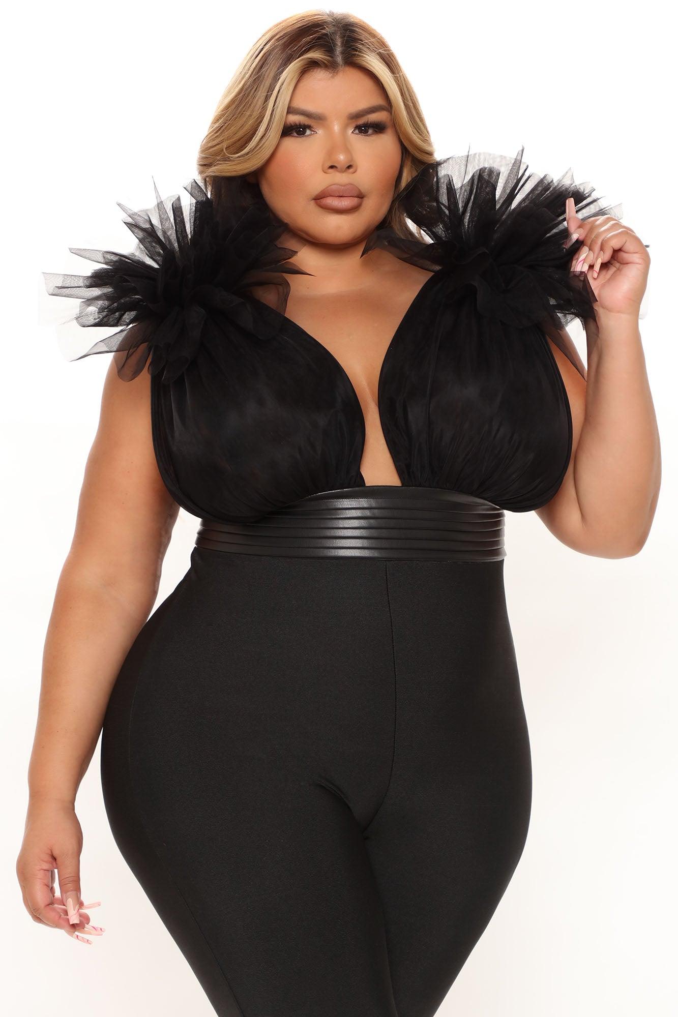 Editorial Bandage Jumpsuit - Black Product Image