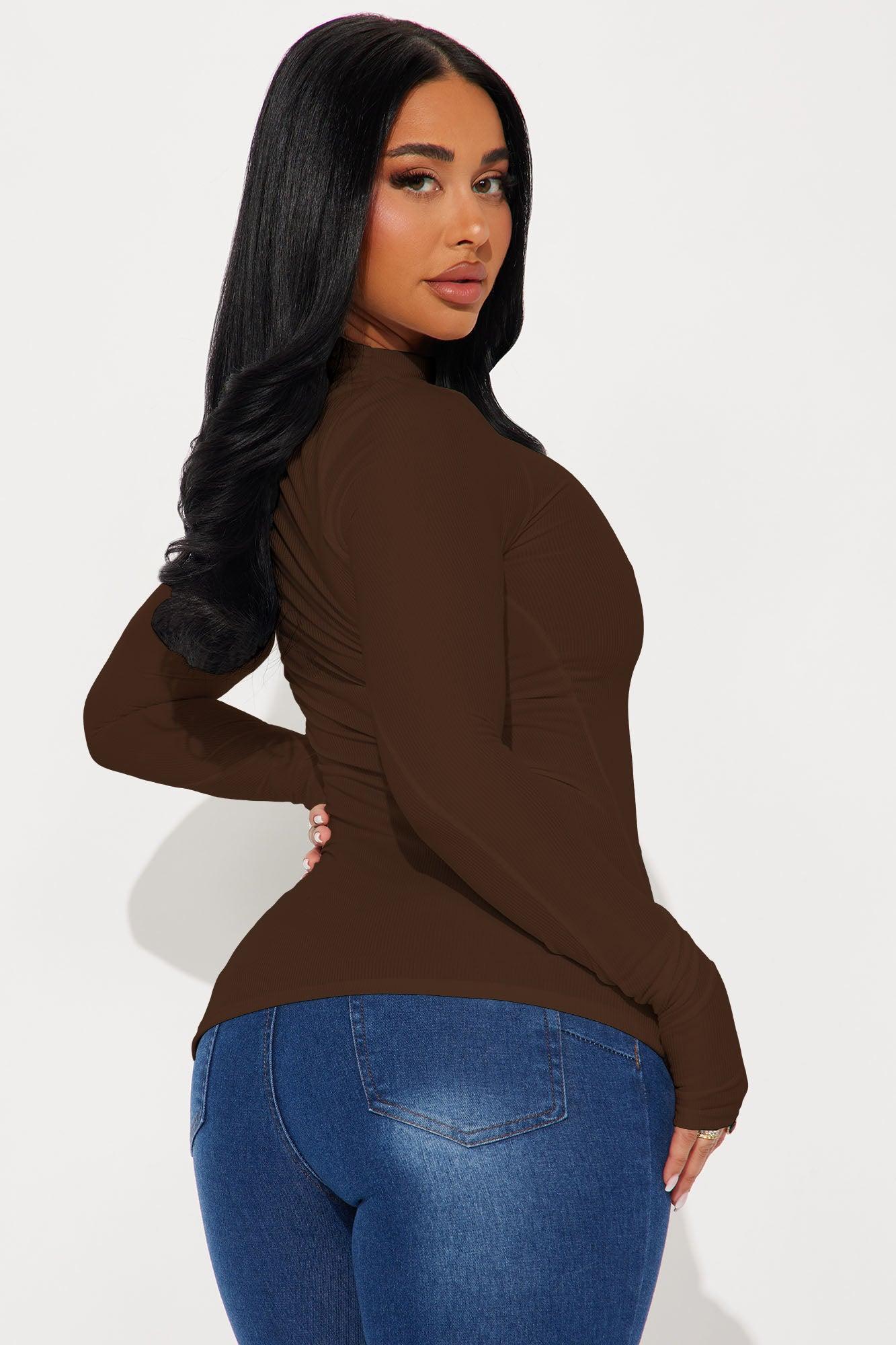 Harmony Ribbed Top - Plum Female Product Image