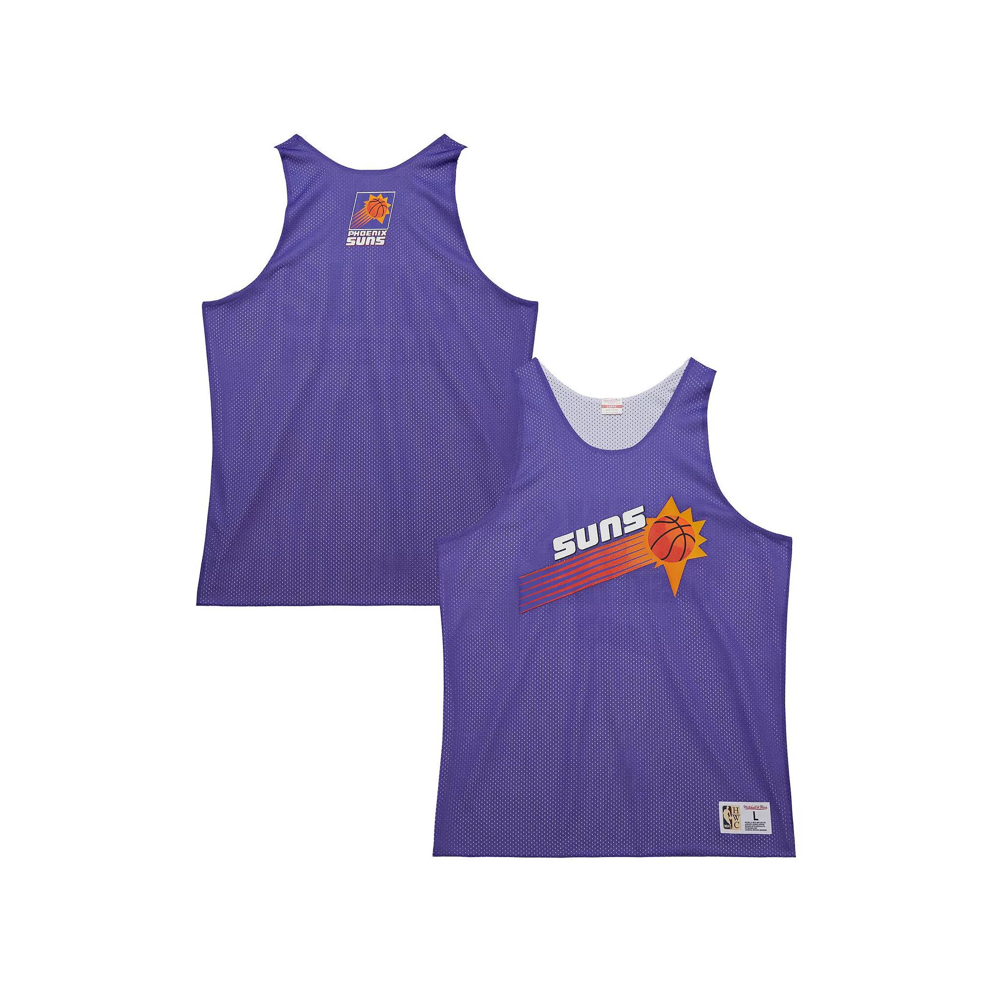 Men's Mitchell & Ness Purple/White Phoenix Suns Hardwood Classics Reversible Mesh Practice Jersey,  Product Image
