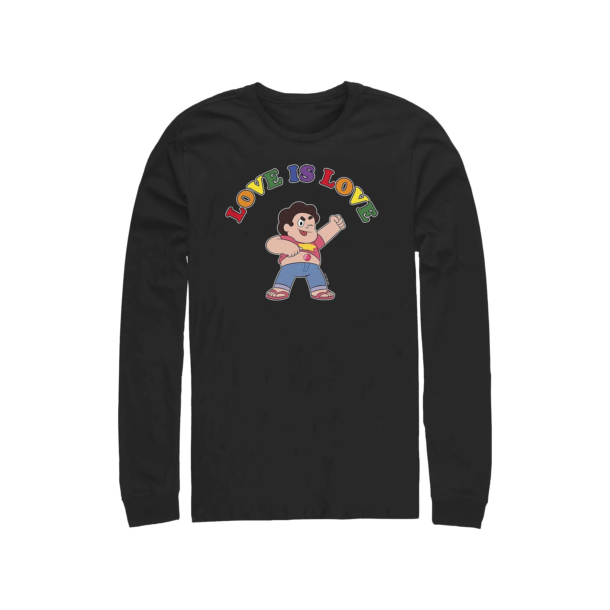 Men's Steven Universe Love Is Love Long Sleeve Graphic Tee,  Product Image