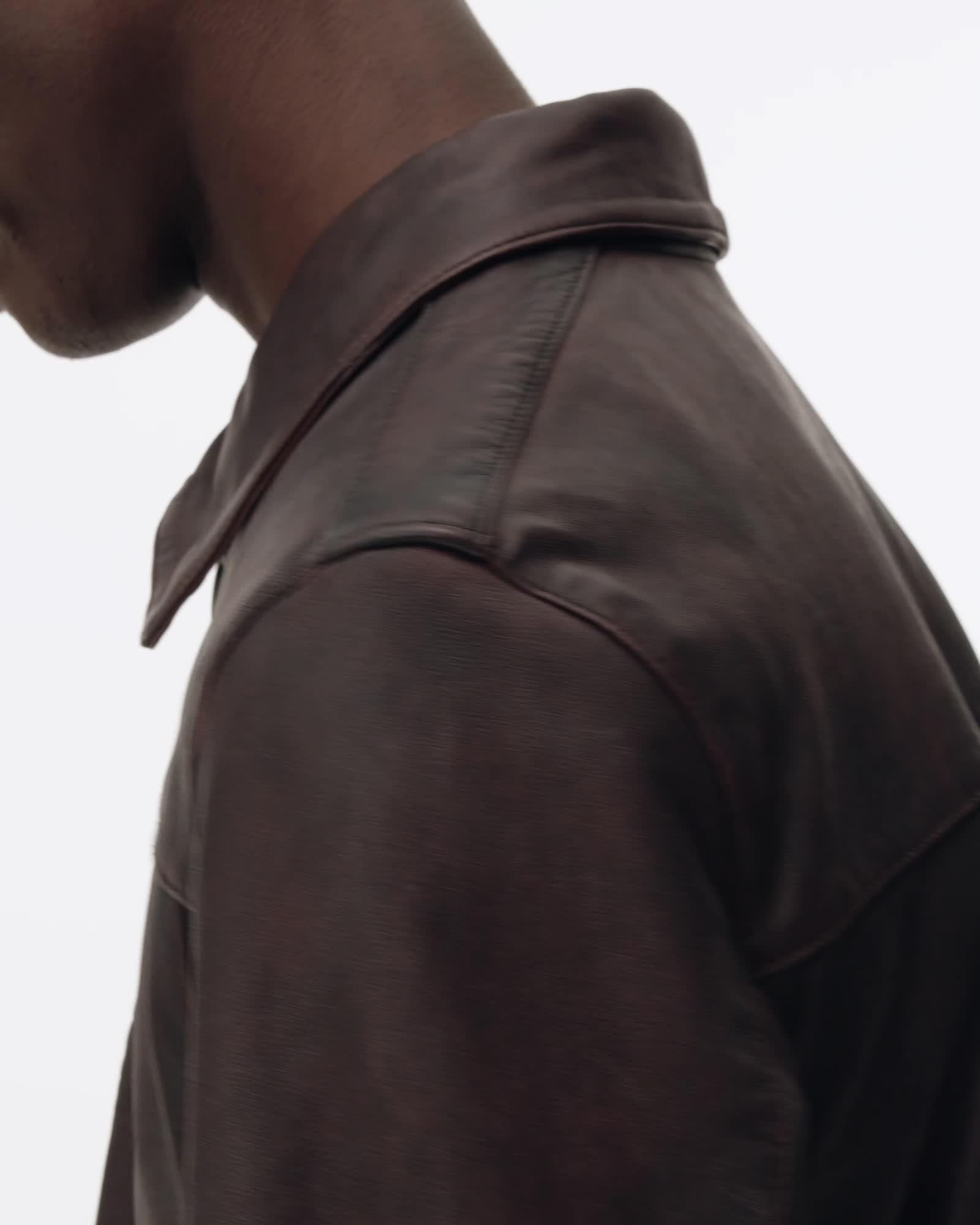 Alkan Zip Up Two Tone Leather Jacket OXBLOOD RED | ALLSAINTS US Product Image