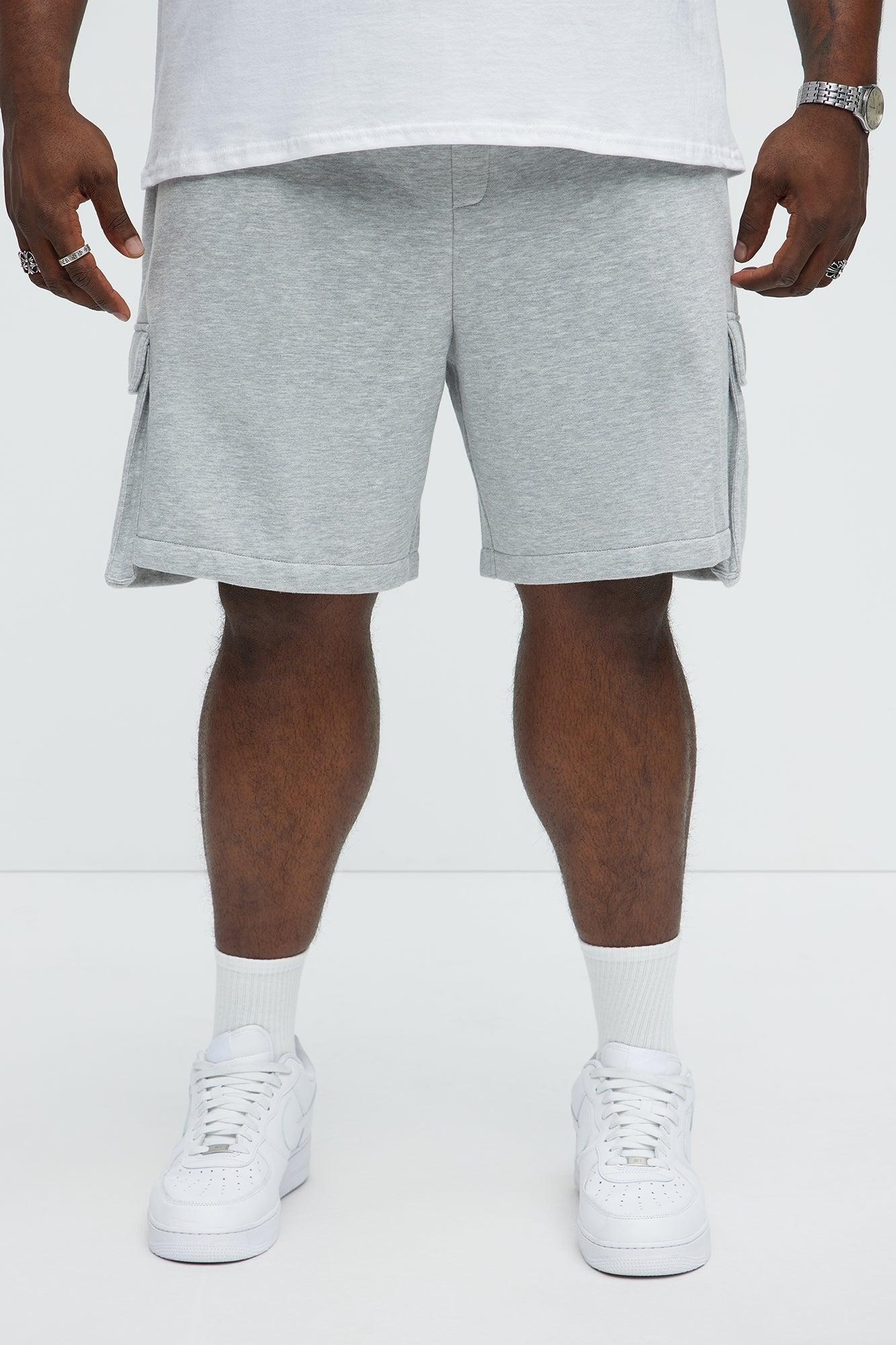 Tyson Secure Cargo Relaxed Shorts - Heather Grey Male Product Image