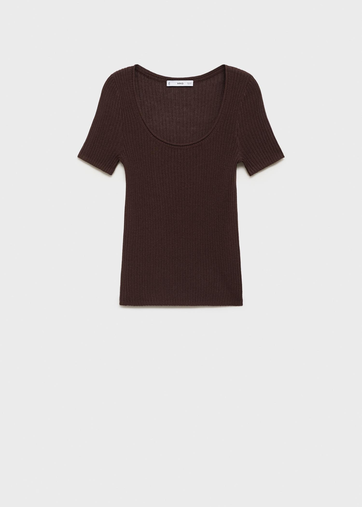 Linen-blend knitted sweater - Women | MANGO USA Product Image