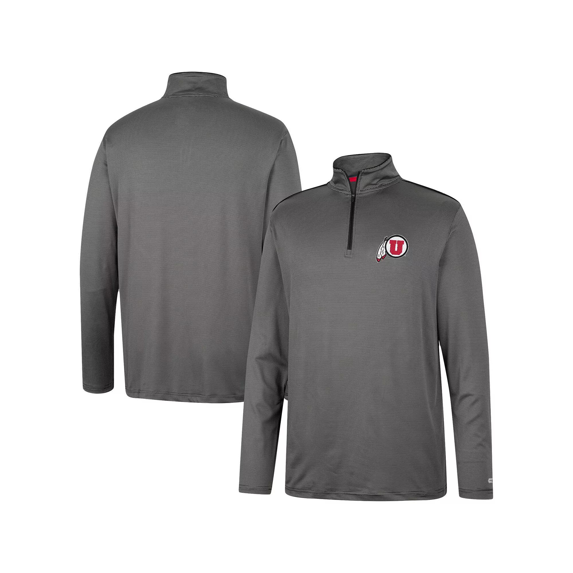 Men's Colosseum Charcoal Utah Utes Logo Quarter-Zip Windshirt, Size: Medium, Ute Charco Product Image