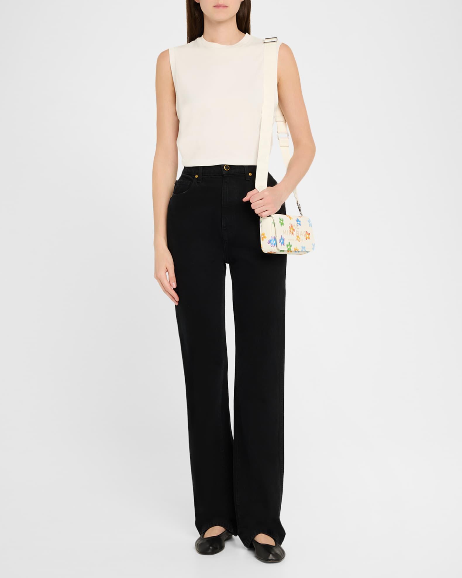 Wild Daisy-Print Leather Crossbody Bag Product Image