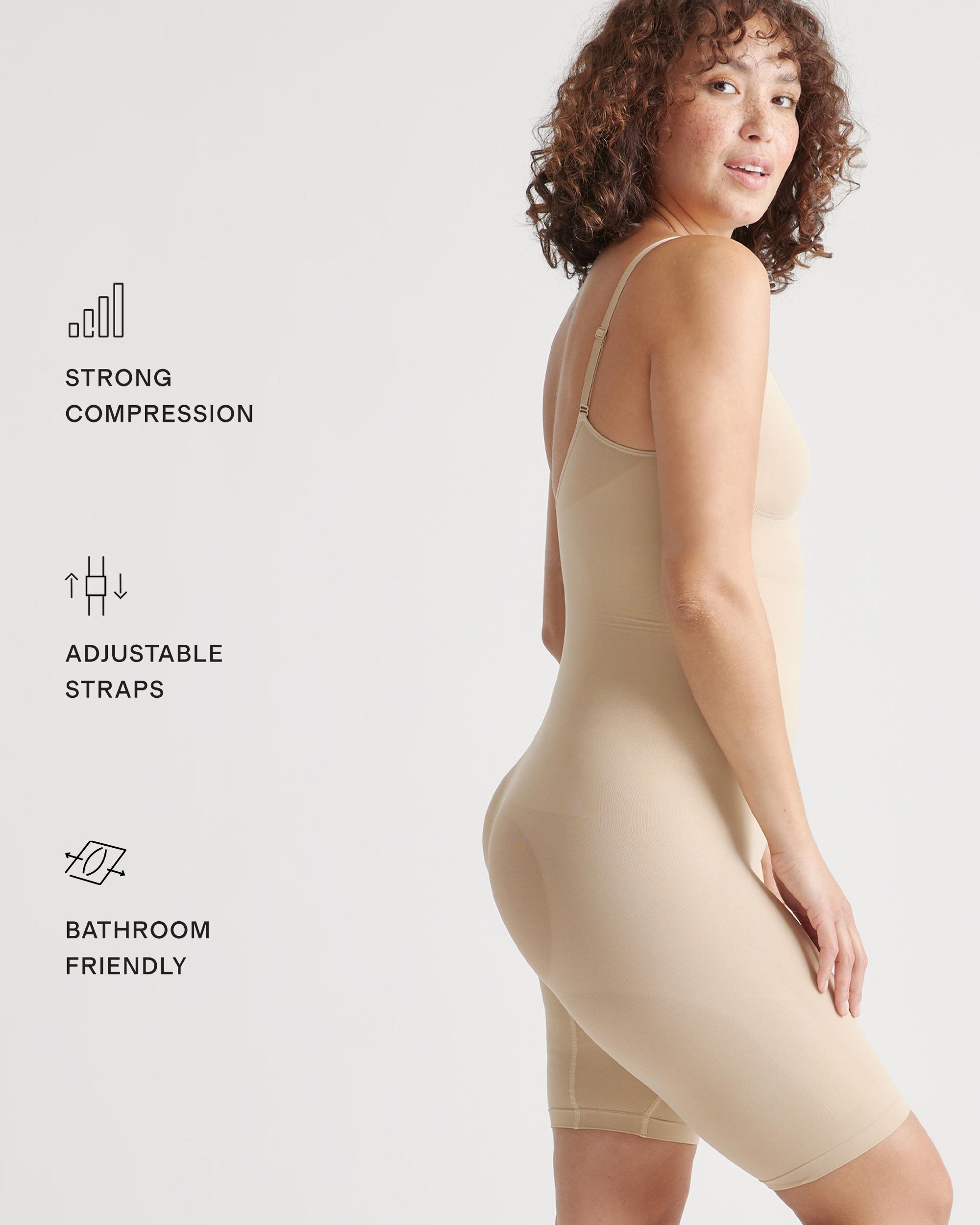 Quince | Women's Sculpting Mid-Thigh Bodysuit Size XS, Nylon/Spandex Product Image