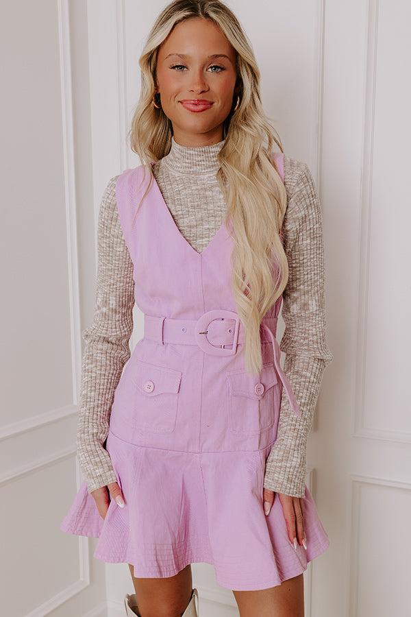 Sunlit Splendor Mini Dress in Lavender Product Image