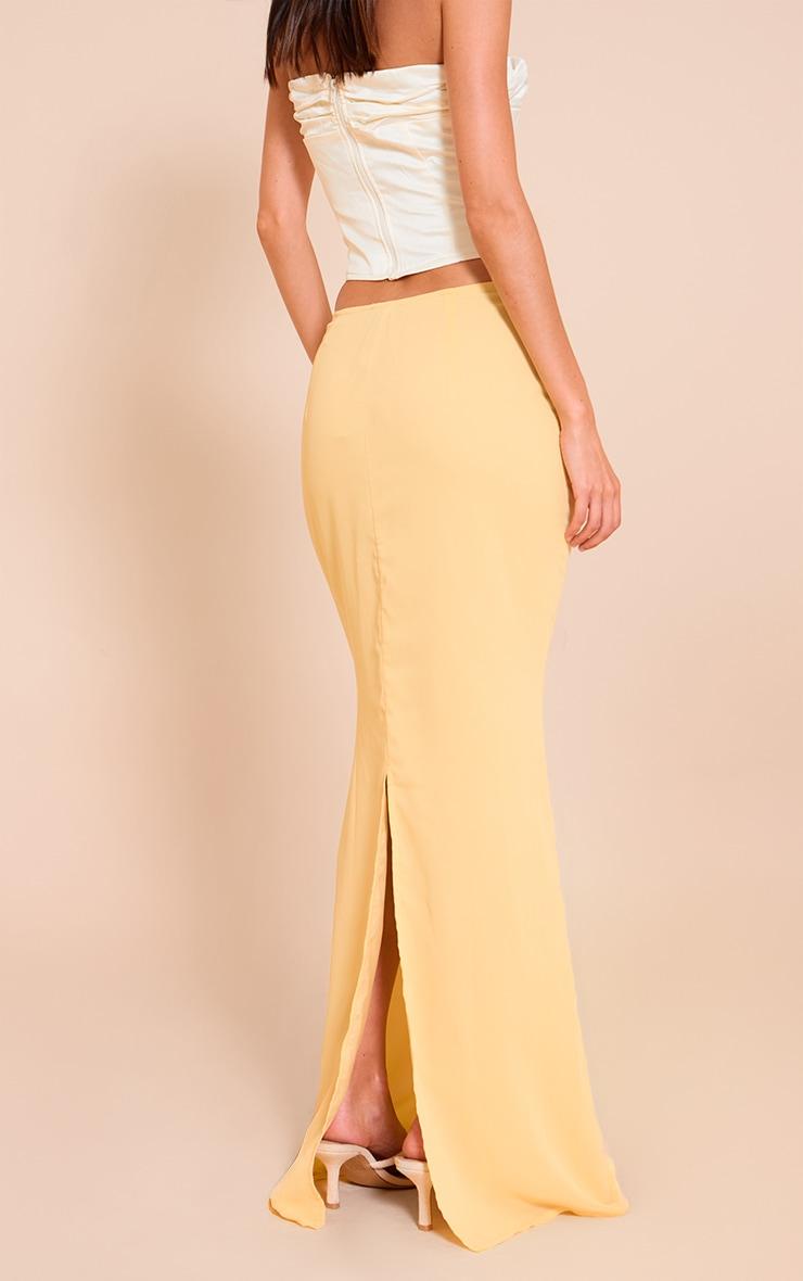 Lemon Chiffon Maxi Skirt Product Image