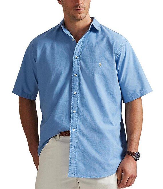 Polo Ralph Lauren Big & Tall Garment-Dye Oxford Short-Sleeve Woven Shirt Product Image