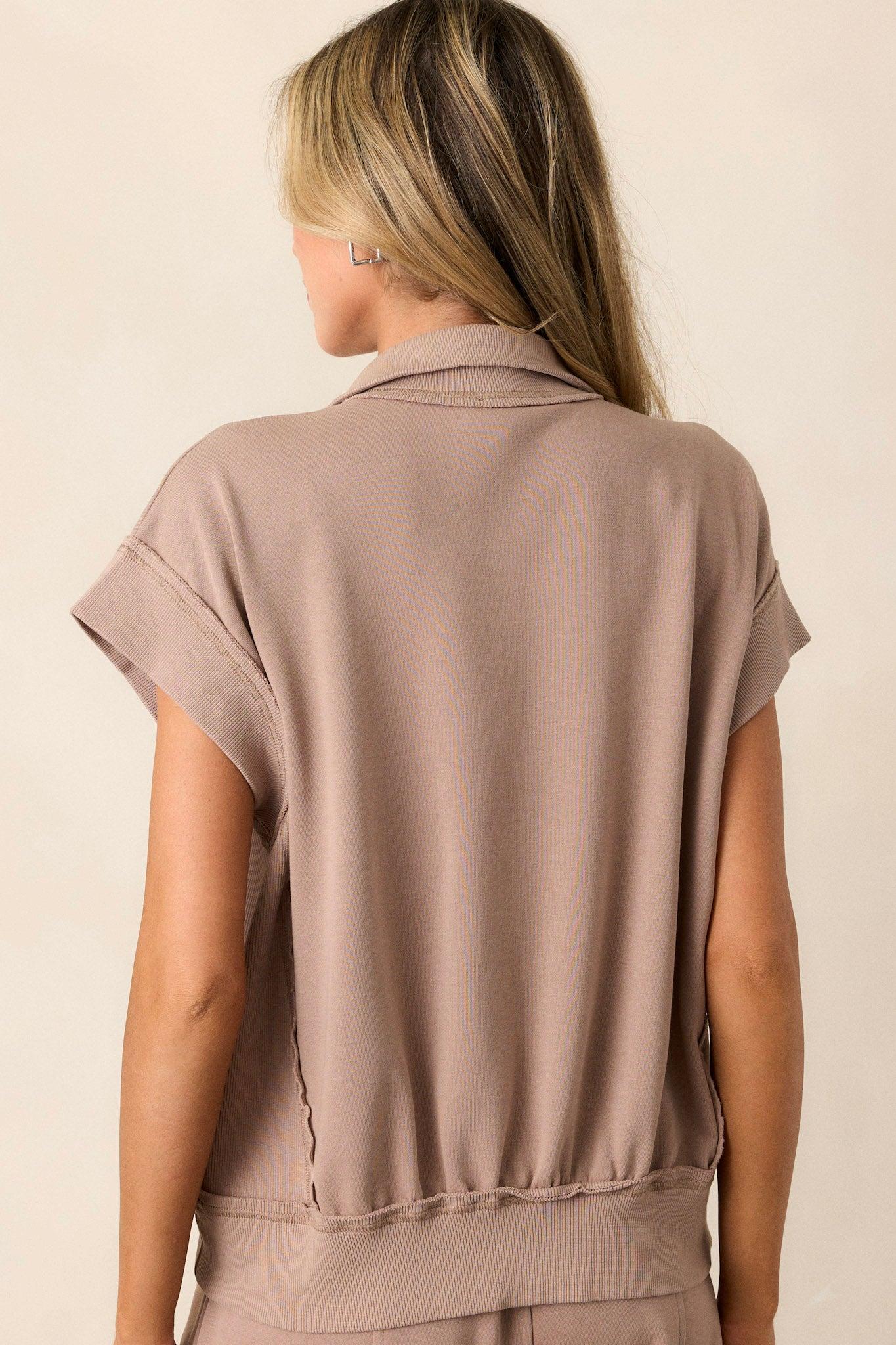 Almost Forever Cotton Light Mocha Joggers Product Image