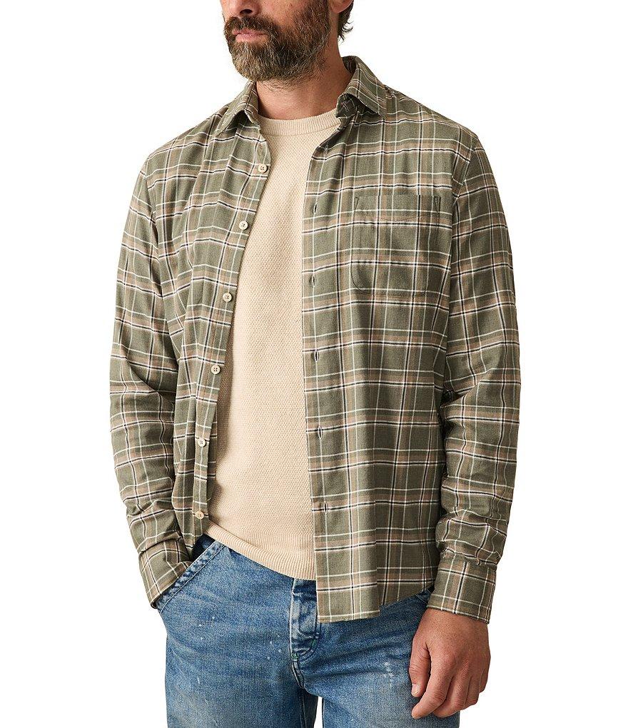Faherty Coastline Knit Long Sleeve Woven Shirt Product Image