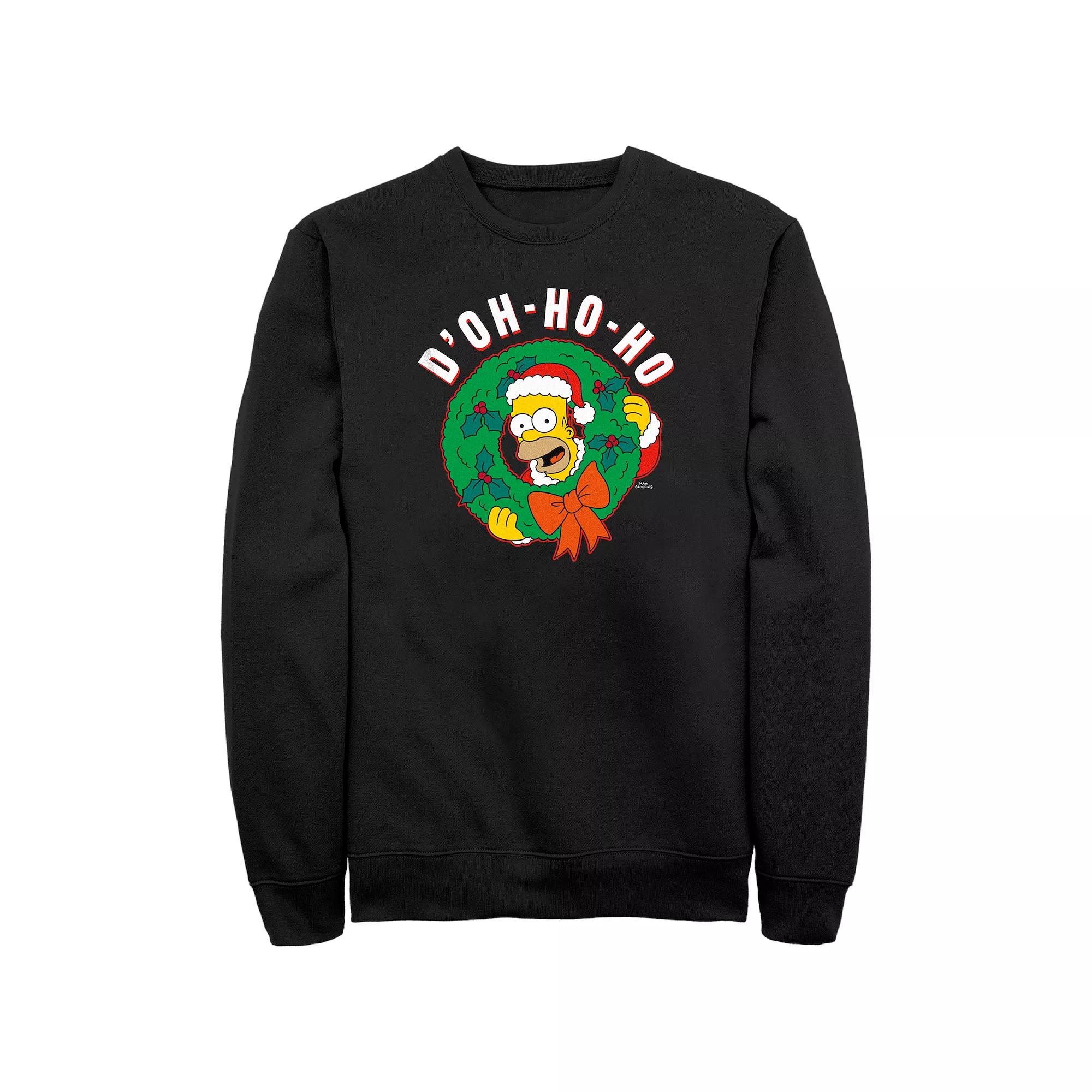 Men's The Simpsons Homer D'Oh Ho Ho Graphic Fleece,  Product Image