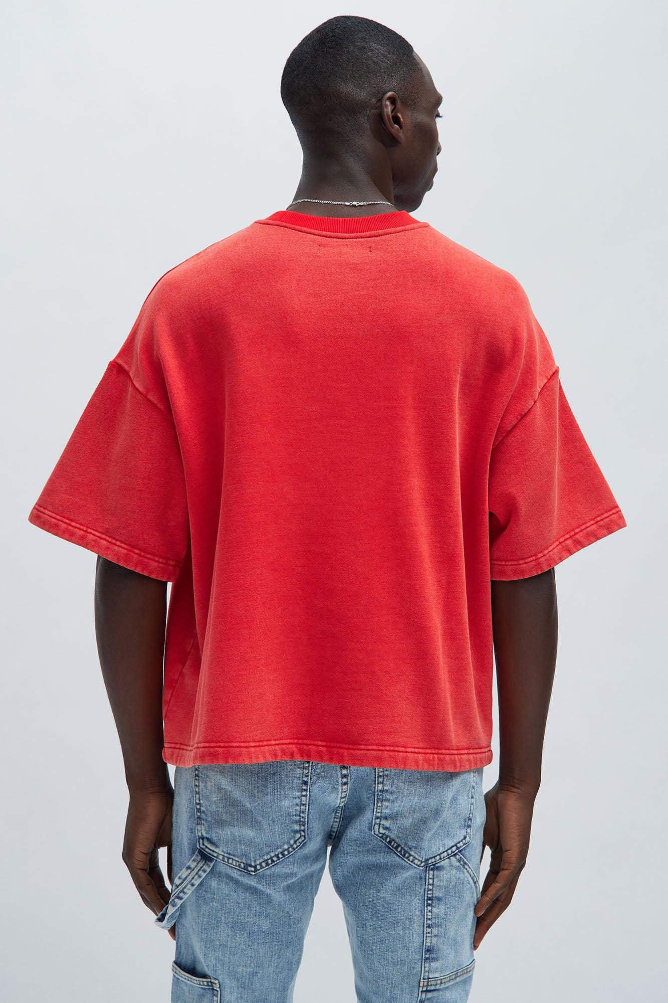 Kyle Oversized Tee - Red Product Image