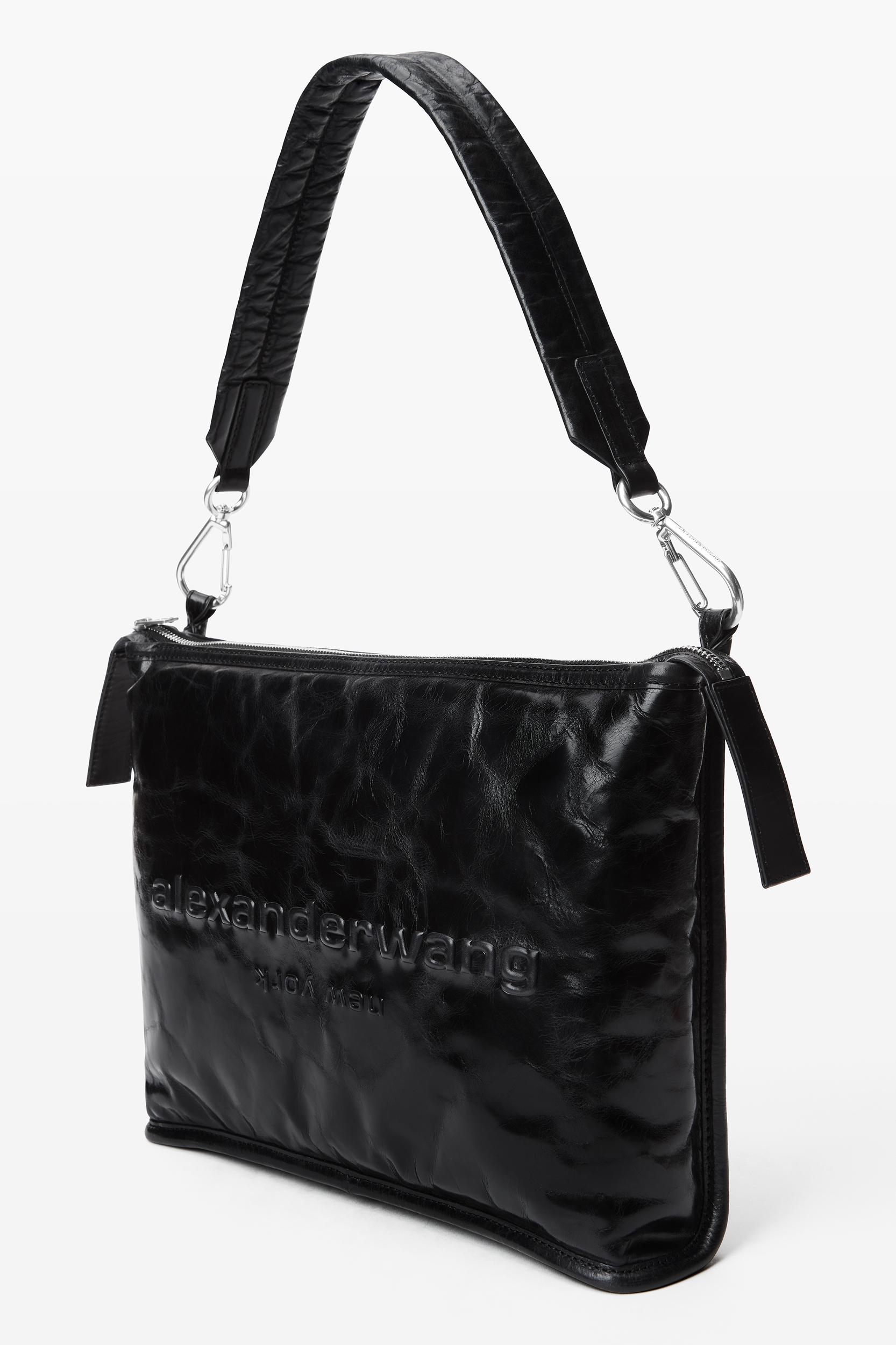Punch Tech Shoulder Bag In Crackle Patent Leather Product Image