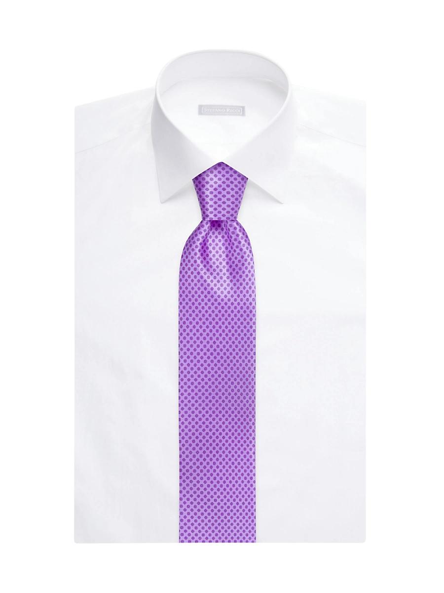 Mens Polka Dot Silk Tie Product Image