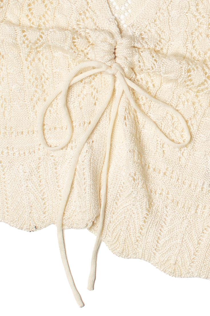 Bell Sleeve Pointelle Cardigan Product Image
