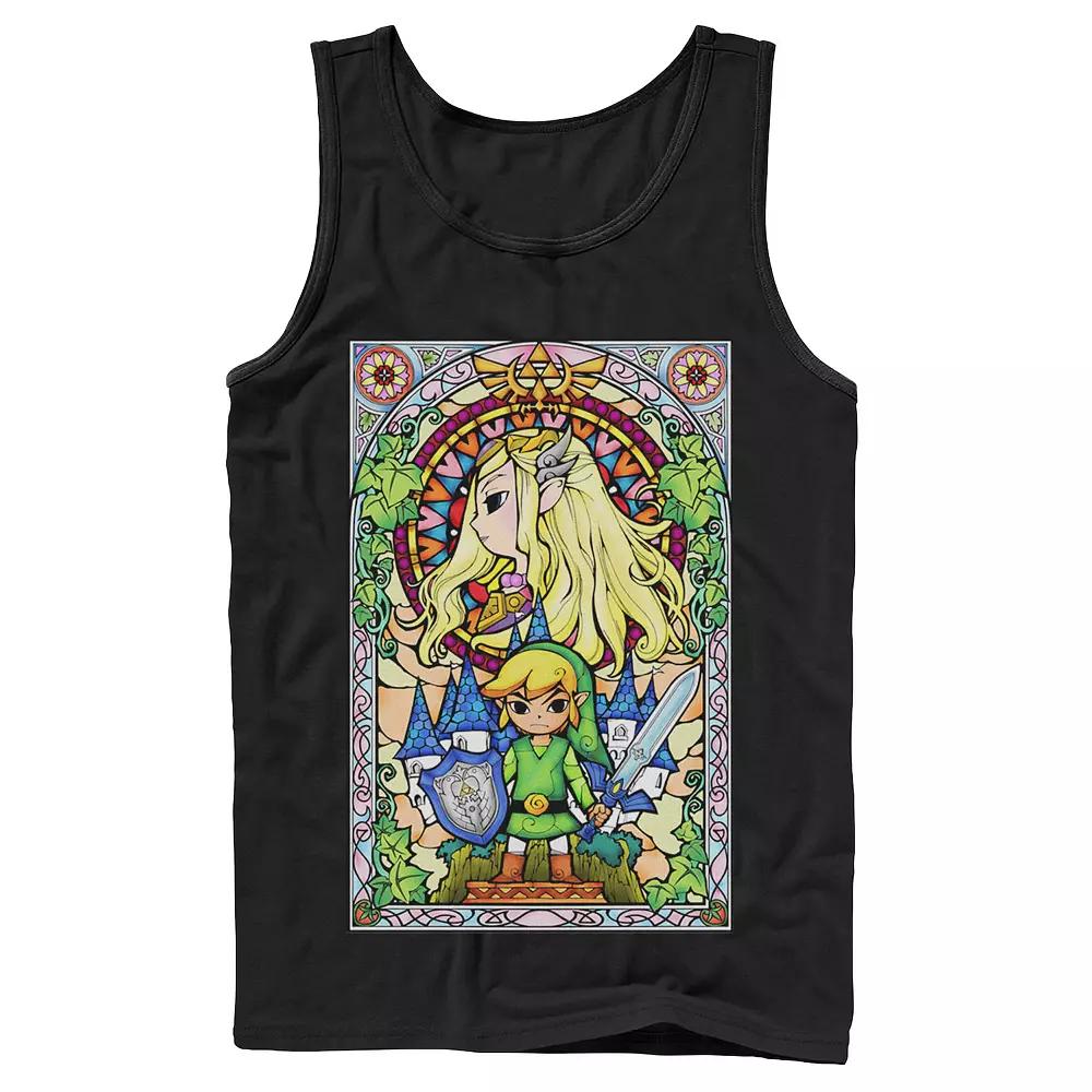 Men's Nintendo Legend Of Zelda Wind Waker Stained Glass Tank Top,  Product Image