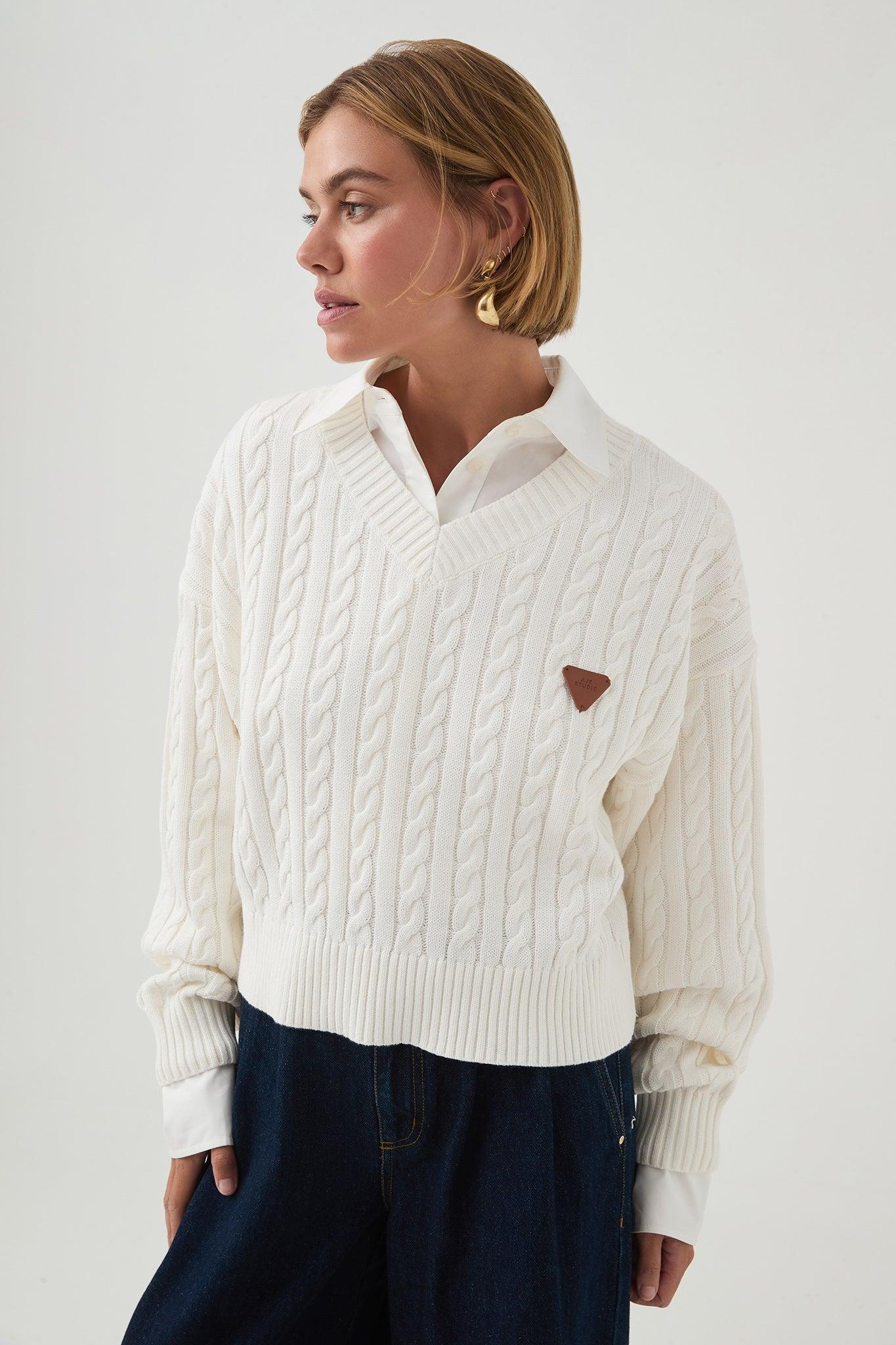 Naia Cropped Cable Knit Product Image