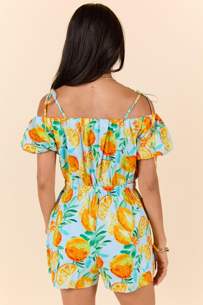 Easy Peasy Citrus Print Romper FINAL SALE Product Image