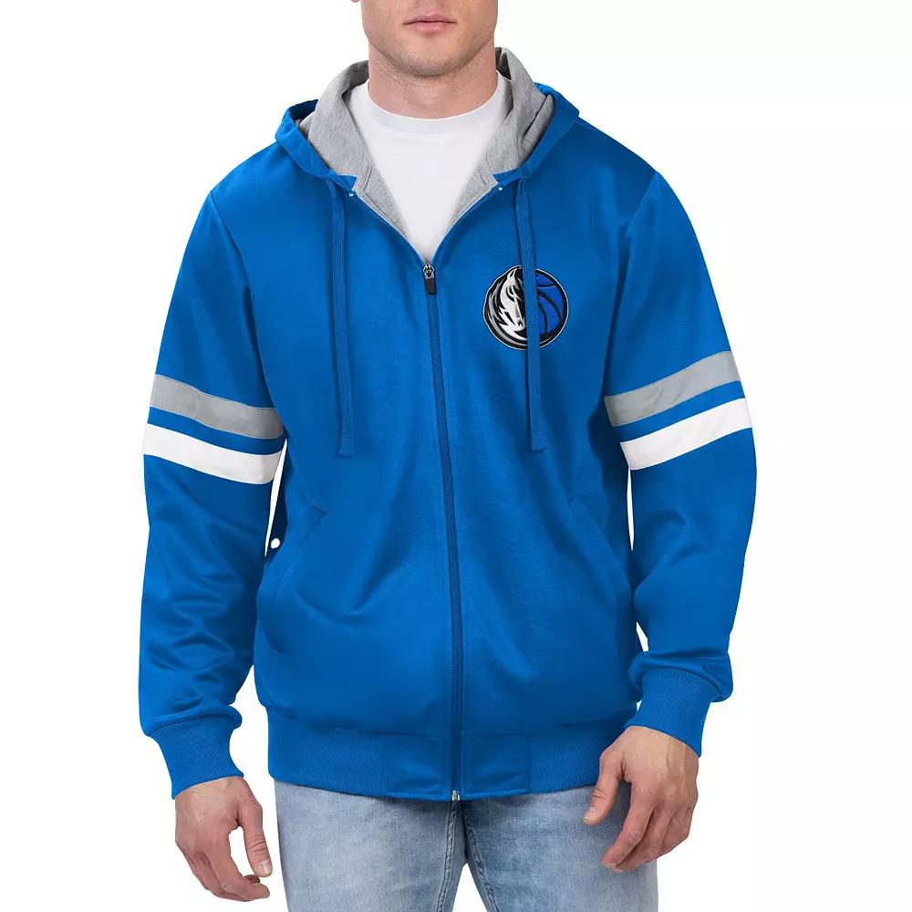 Men's G-III Sports by Carl Banks Blue Dallas Mavericks Contender Full-Zip Hoodie Jacket,  Product Image
