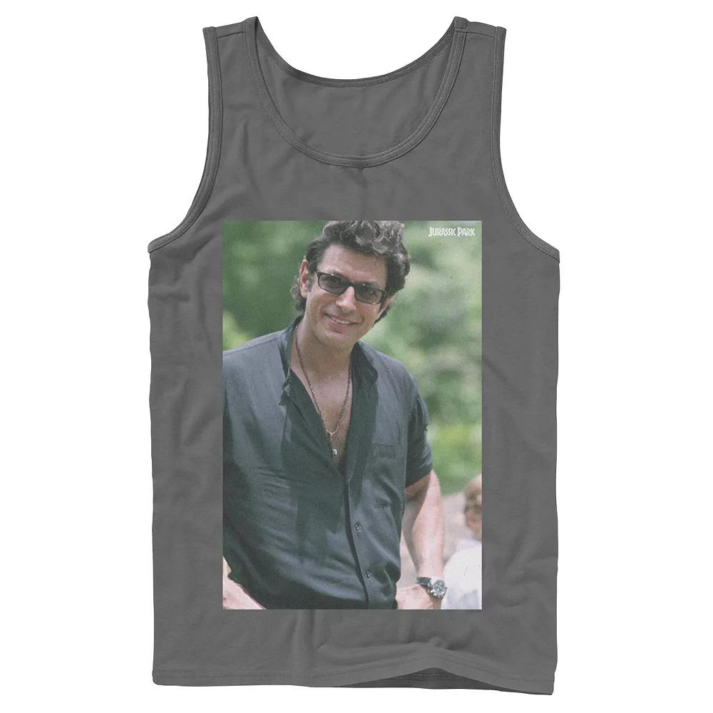 Men's Jurassic Park Jeff Goldblum Smile Poster Style Tank Top,  Product Image