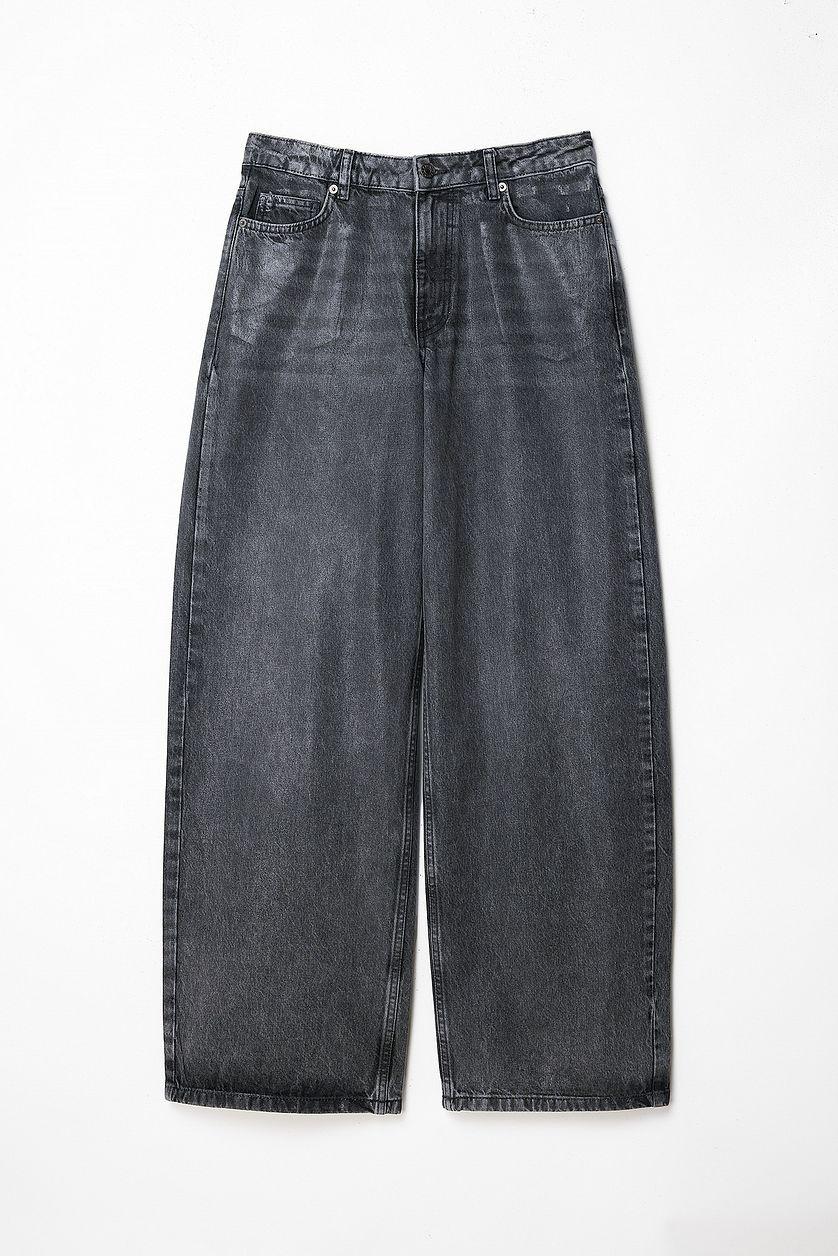 High Waist Coated Denim Product Image